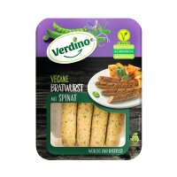 Vegane Bratwurst mit Spinat 200g