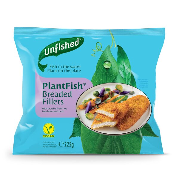 Unfished PlantFish Breaded Fillets tiefgefroren 225g